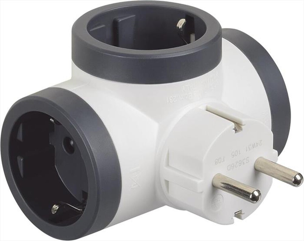 Immagine del prodotto BTICINO - Adattatore con 3 prese Schuko bianco-GRIGIO/ANTRACITE