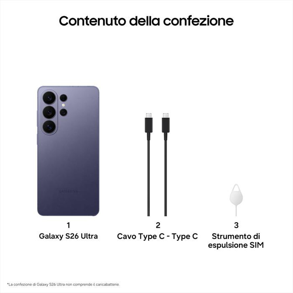 Immagine del prodotto SAMSUNG - Smartphone Galaxy S26 Ultra 512GB/12GB-Cobalt Violet