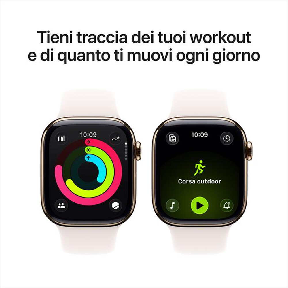 Immagine del prodotto APPLE - Watch Series 11 GPS + Cellular 42mm Titanio-Oro - Band Rosa Fard - M/L