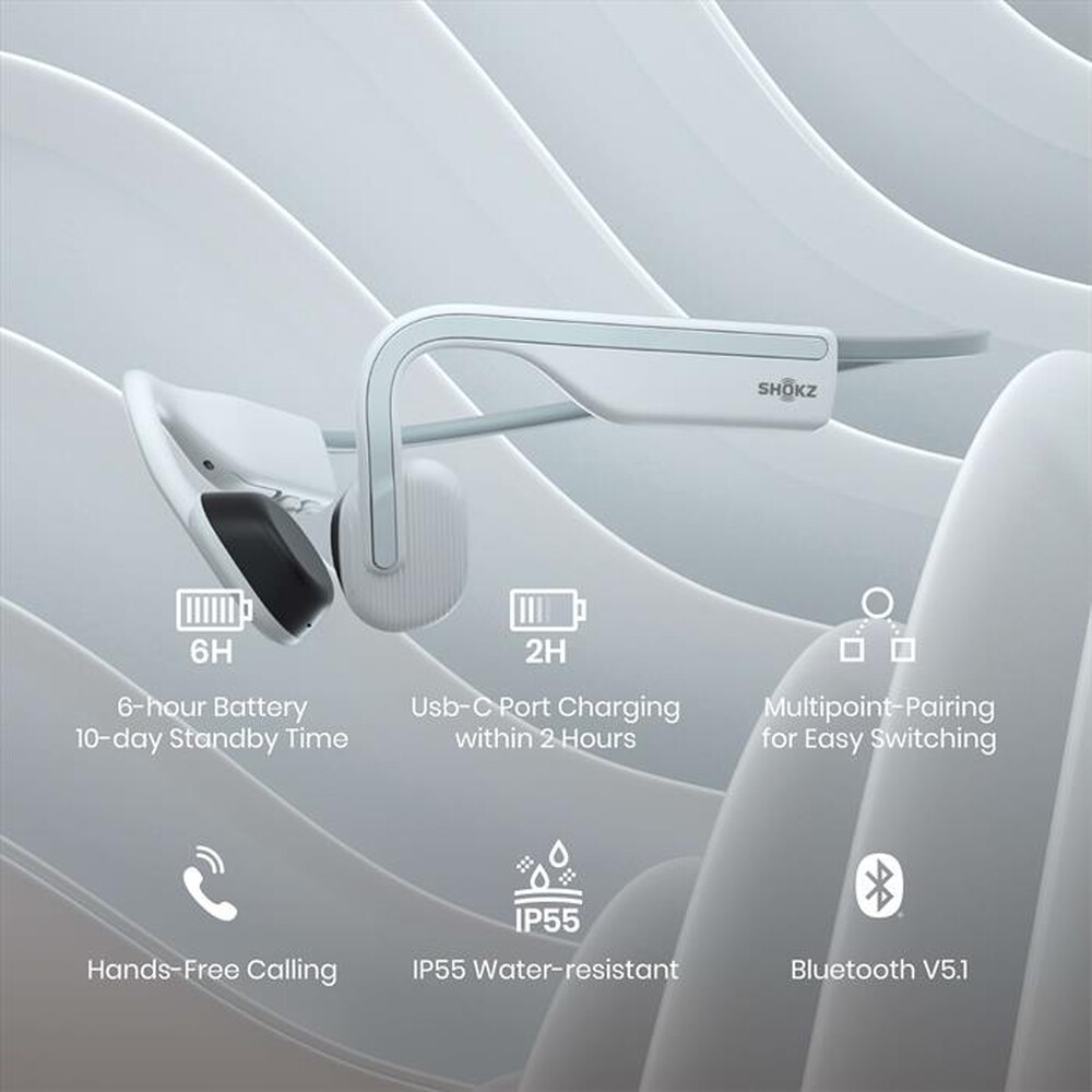 Immagine del prodotto SHOKZ - Auricolare BT OPENMOVE-White