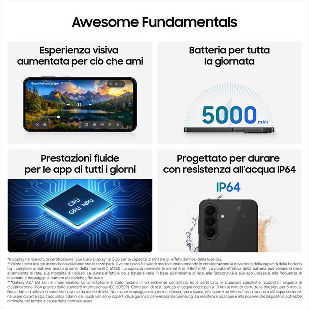 Immagine del prodotto SAMSUNG - Smartphone GALAXY A27 5G (6GB+128GB)-Light Pink