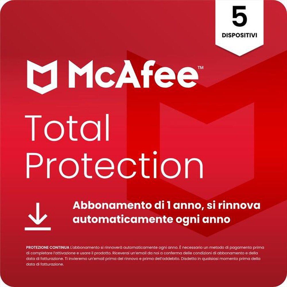 Immagine del prodotto MCAFEE - Total Protection 5 dispositivi