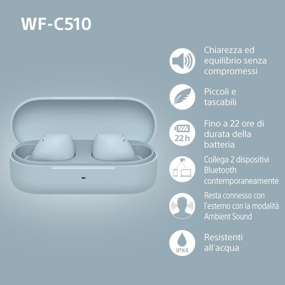 Immagine del prodotto SONY - Auricolari Bluetooth WFC510L.CE7-Blu