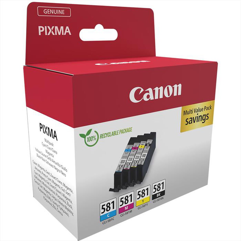 Immagine del prodotto CANON - Kit cartucce CLI-581 C/M/Y/BK MULTI  SEC-Nero e colori