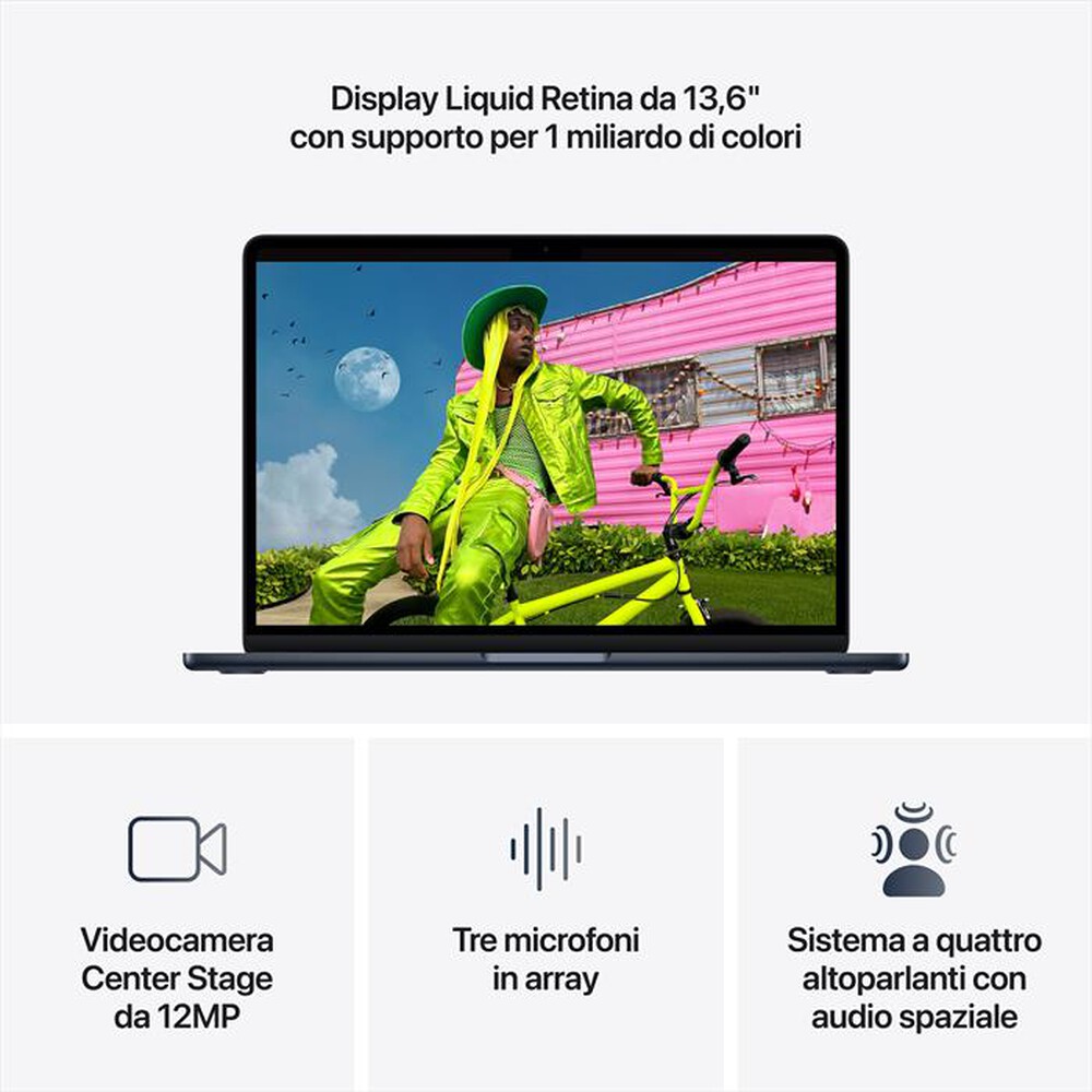 Immagine del prodotto APPLE - MacBook Air 13" M5 Core 10 CPU 10 GPU 24GB 1TB SSD-Mezzanotte