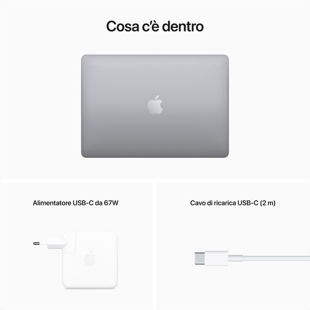 Immagine del prodotto APPLE - MacBook Pro 13" M2 8-coreCPU 10-coreGPU 512GB SSD-Grigio Siderale