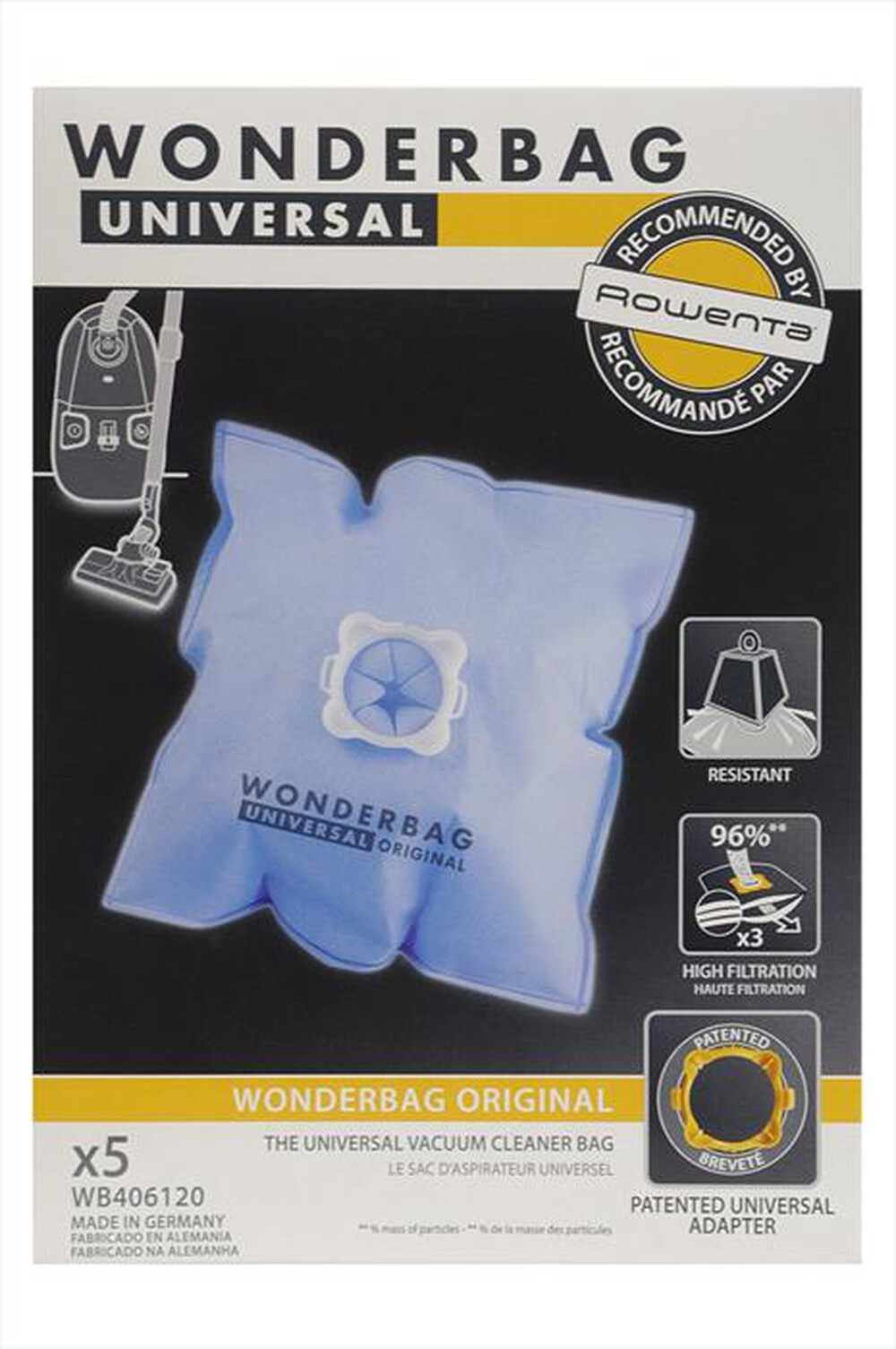 Immagine del prodotto ROWENTA - WB305120 Set 5 Sacchi Universali per Aspirapolvere