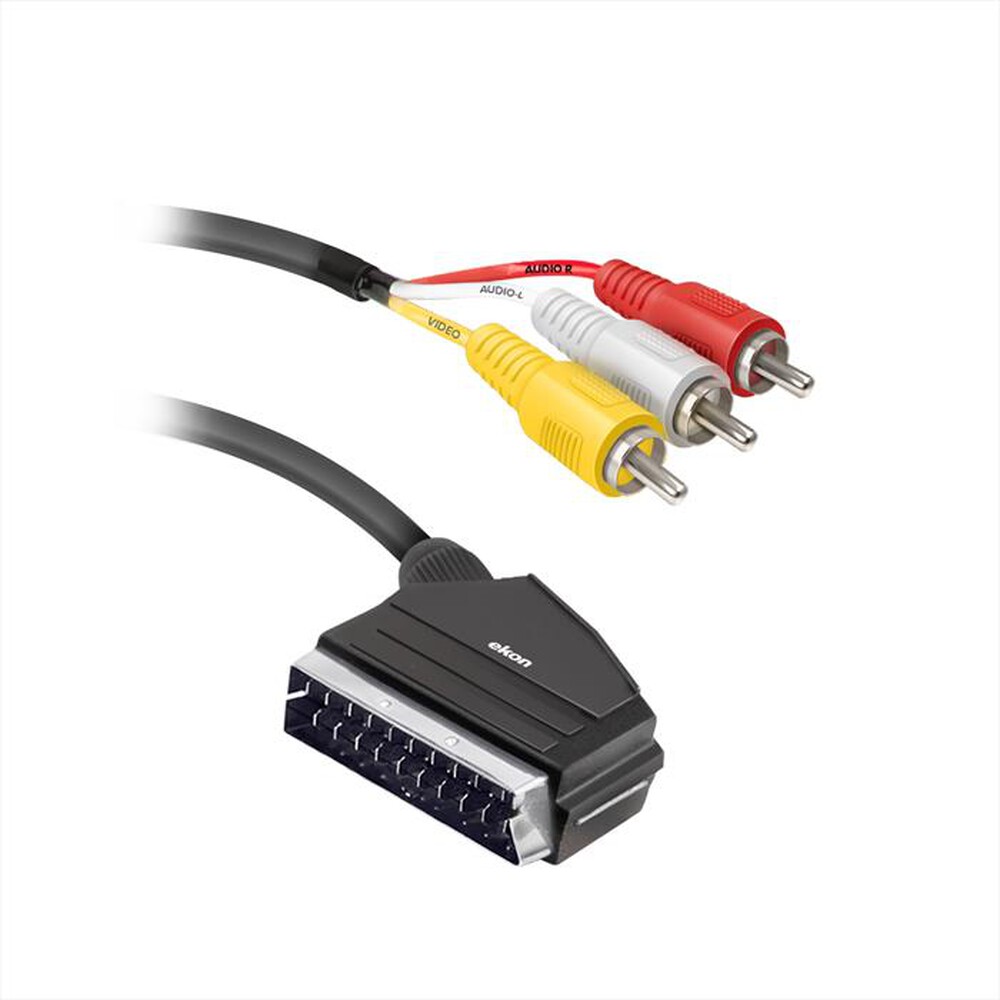 Immagine del prodotto EKON - Cavo Scart RCA con switch-Nero