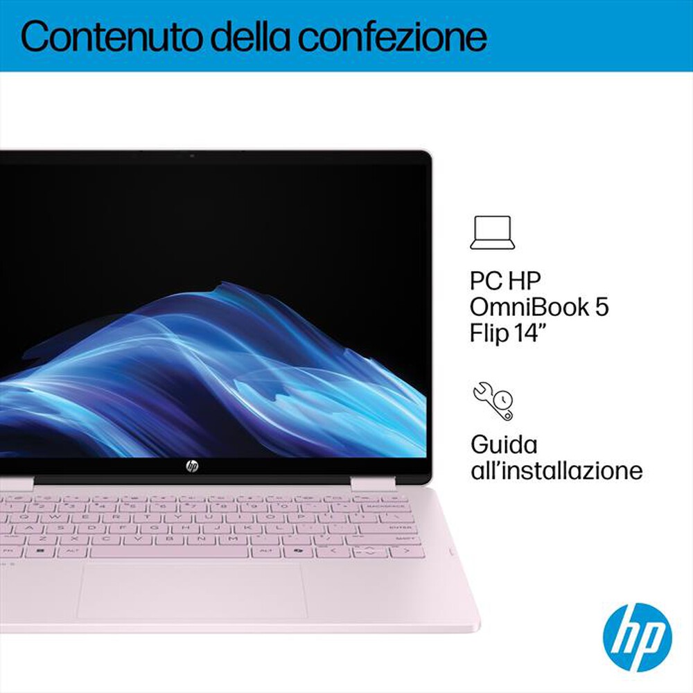 Immagine del prodotto HP - Notebook OMNIBOOK 5 X360 14-FP0006NLX 8GB RAM-Powder Pink