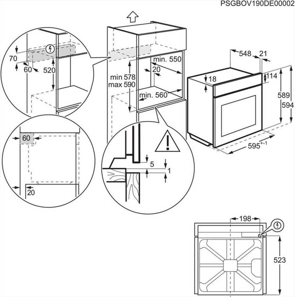 Immagine del prodotto ELECTROLUX - Forno incasso elettrico EOD3S44TX2 Classe A-Inox antimpronta