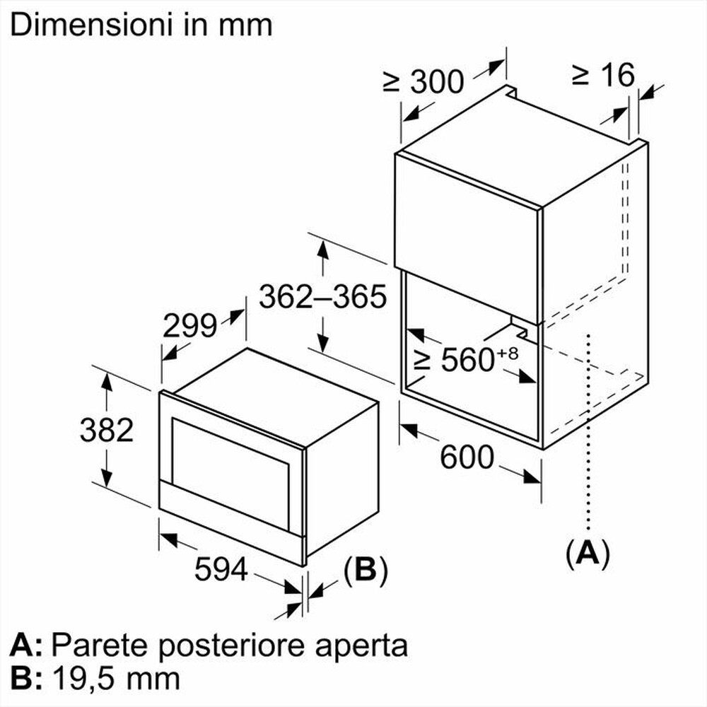 Immagine del prodotto BOSCH - Microonde da incasso BFR7221B1-Nero