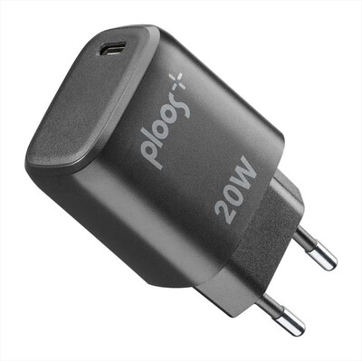PLOOS - Caricabatterie USB-C ADAPTER 20W - UNIVERSALE-Nero