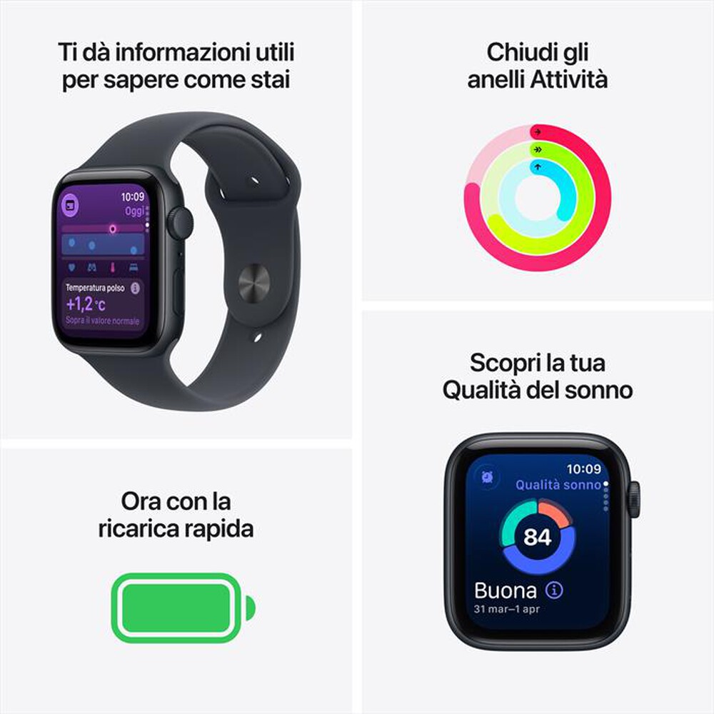 Immagine del prodotto APPLE - Watch SE 3 GPS 40mm Alluminio-Sport Band Galassia - M/L
