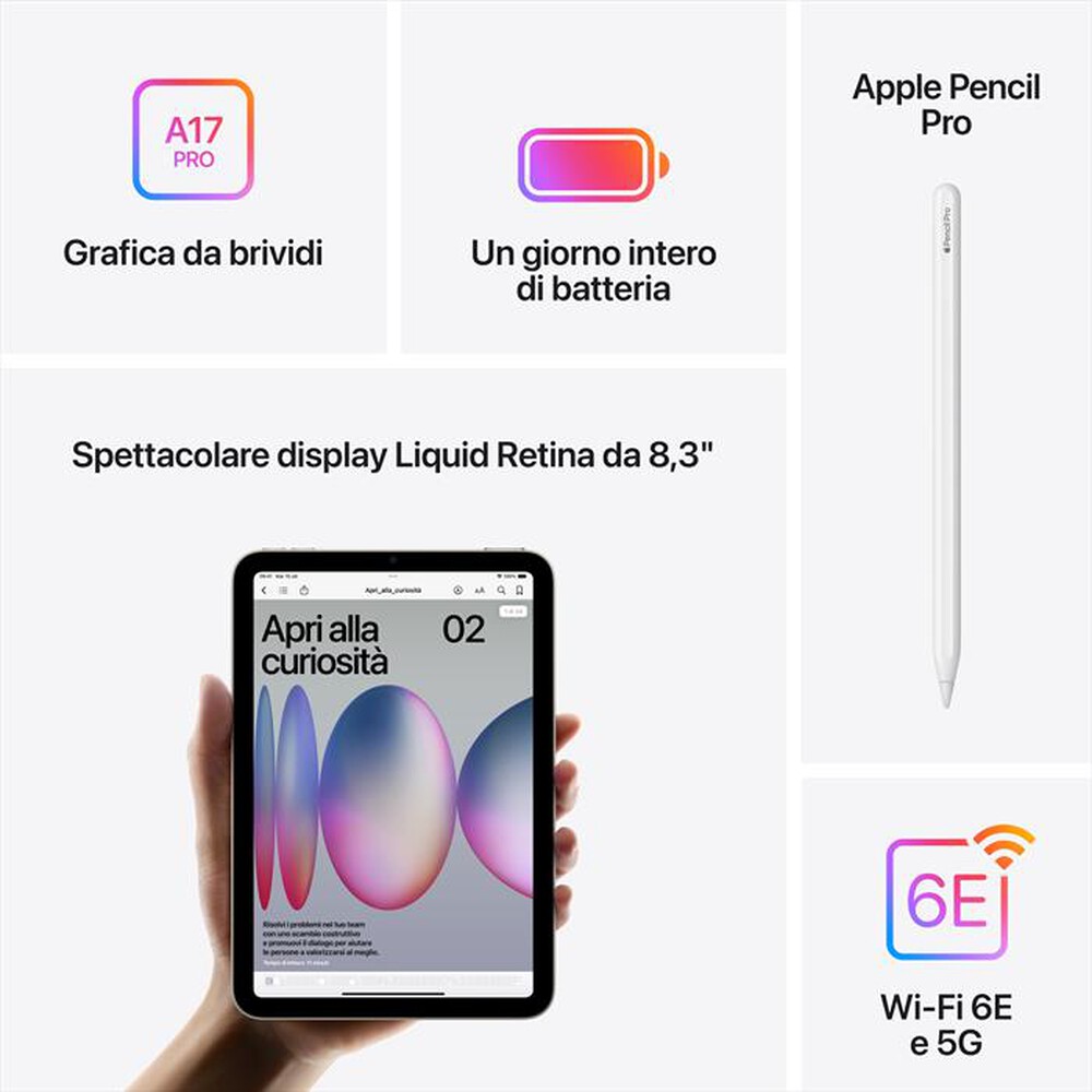 Immagine del prodotto APPLE - iPad Mini Wi-Fi + Cellular 256GB-Grigio Siderale
