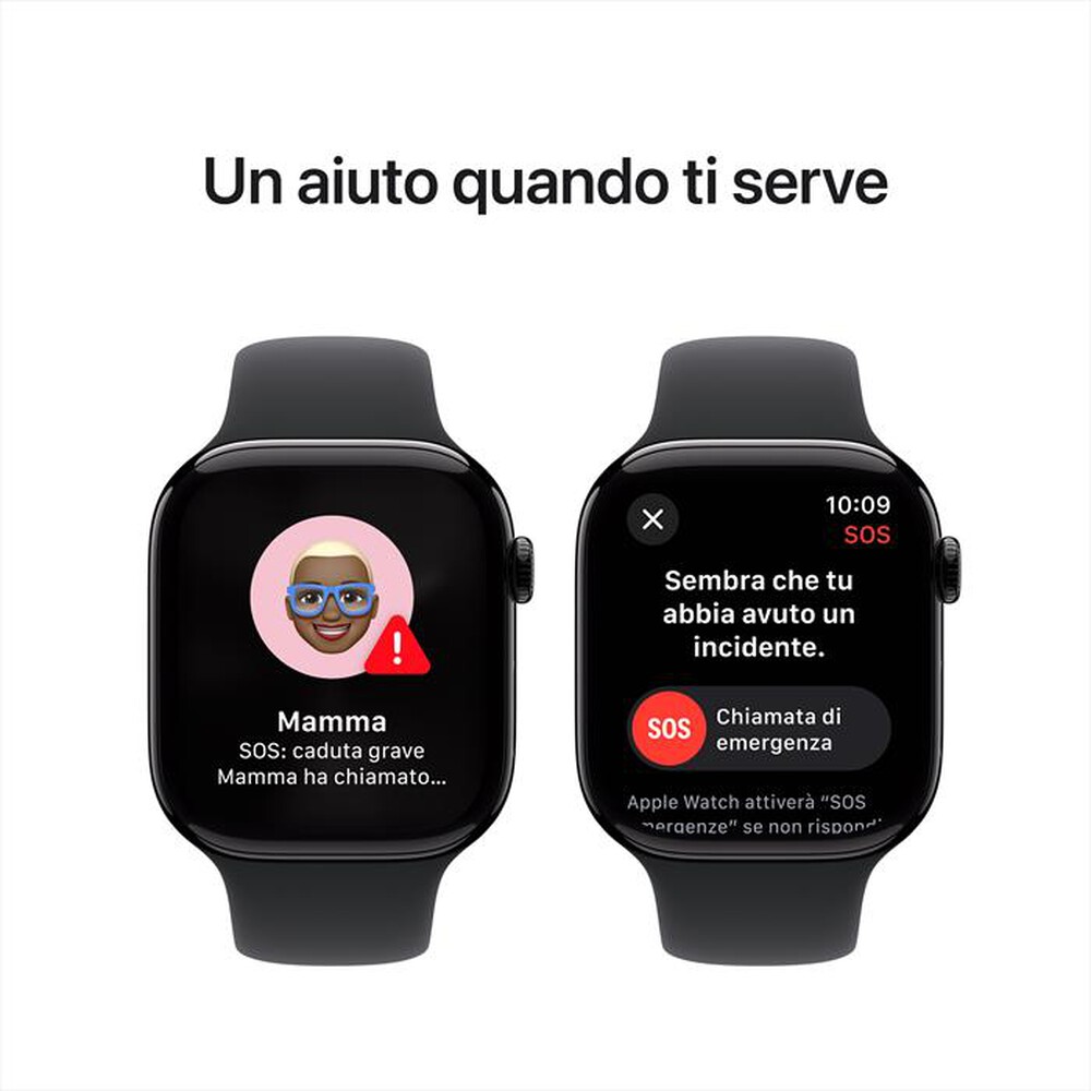 Immagine del prodotto APPLE - Watch Series 10 GPS 46mm Alluminio-Jet Black Sport Band Nero M/L