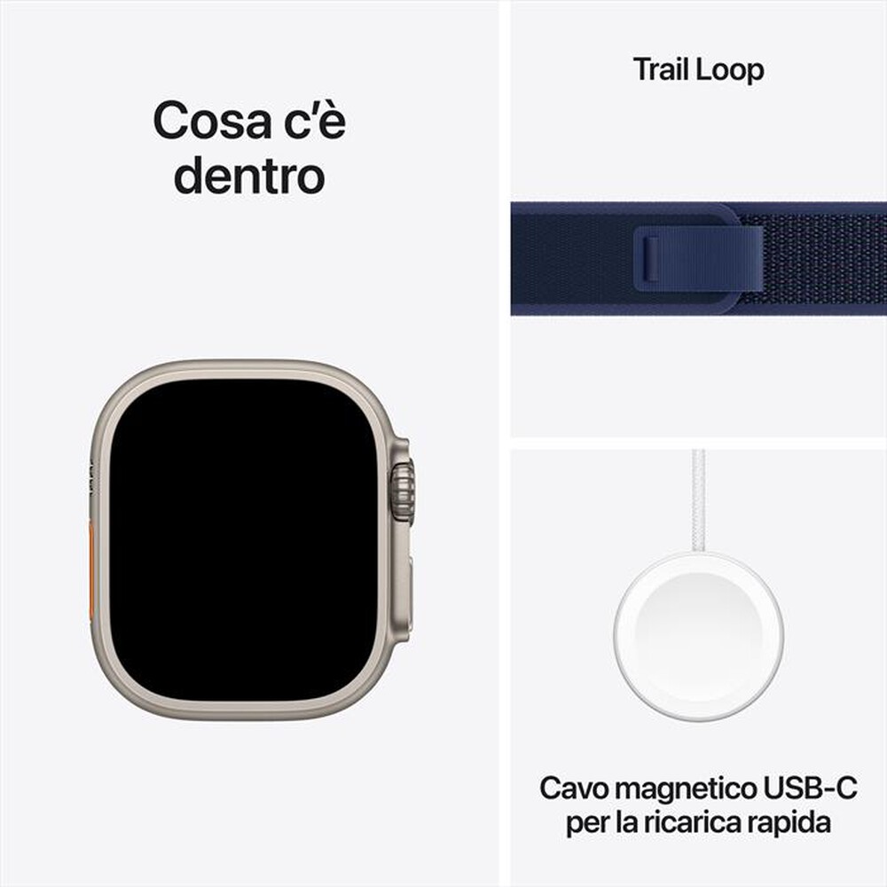 Immagine del prodotto APPLE - Watch Ultra 2 GPS + Cellular 49mm Titanio-Naturale Alpine Loop Blu - M/L