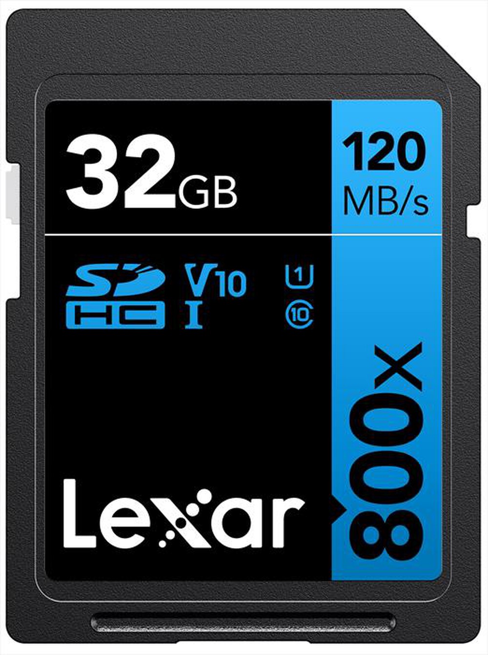 Immagine del prodotto LEXAR - 32GB LEXAR PROFESSIONAL 800X SDHC-Black/Blue