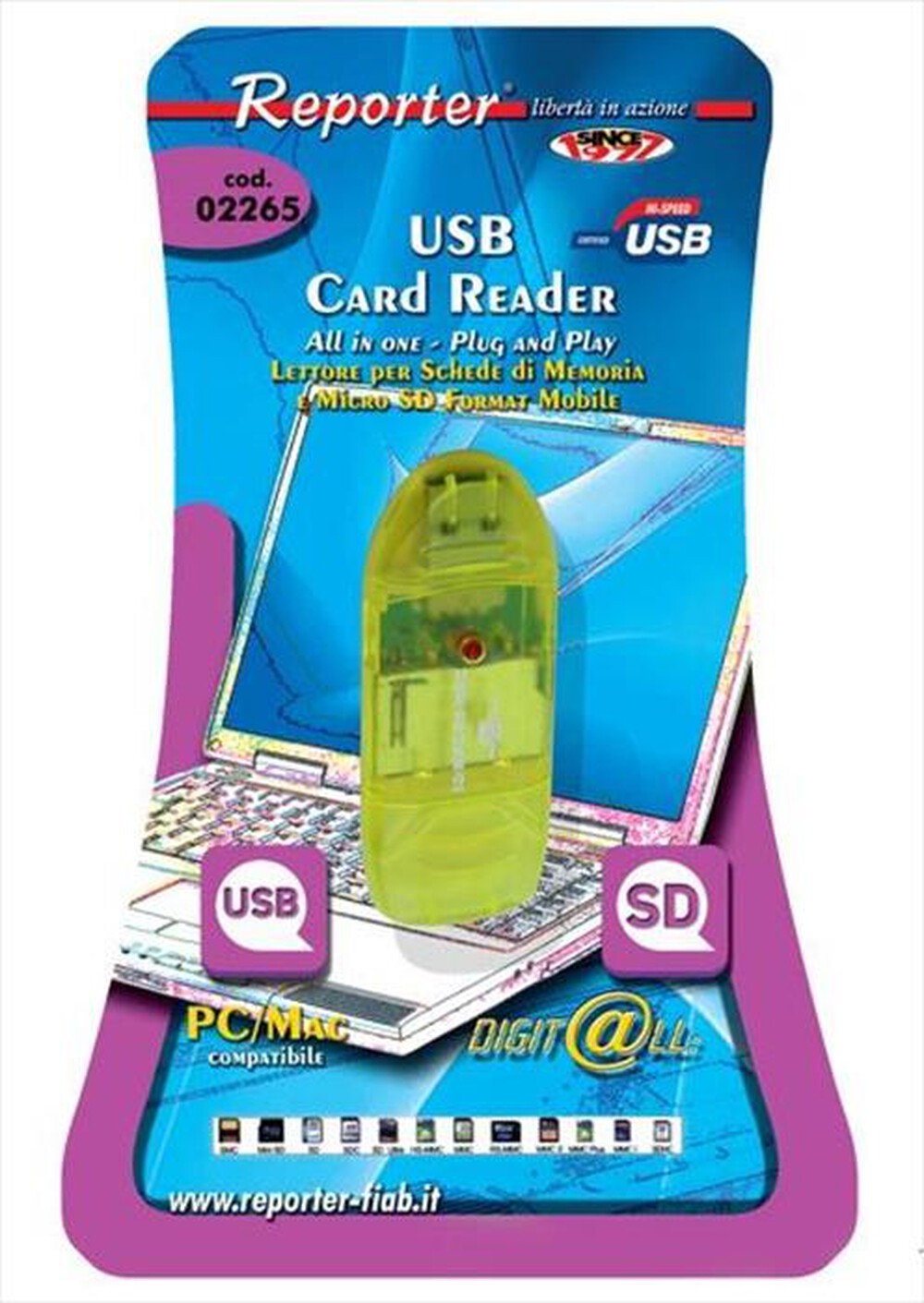 Immagine del prodotto REPORTER - 02265 Card Reader per Schede SD