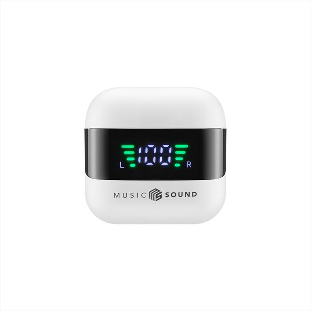 Immagine del prodotto MUSIC SOUND - AURICOLARI TWS CON DISPLAY LED-White