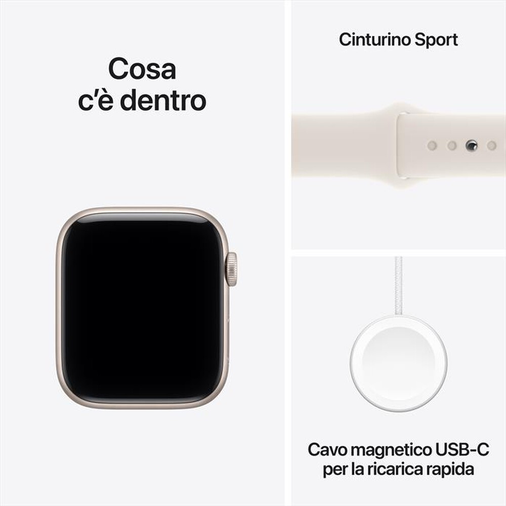 Immagine del prodotto APPLE - Watch SE 3 GPS + Cellular 44mm Alluminio-Sport Band Galassia - S/M