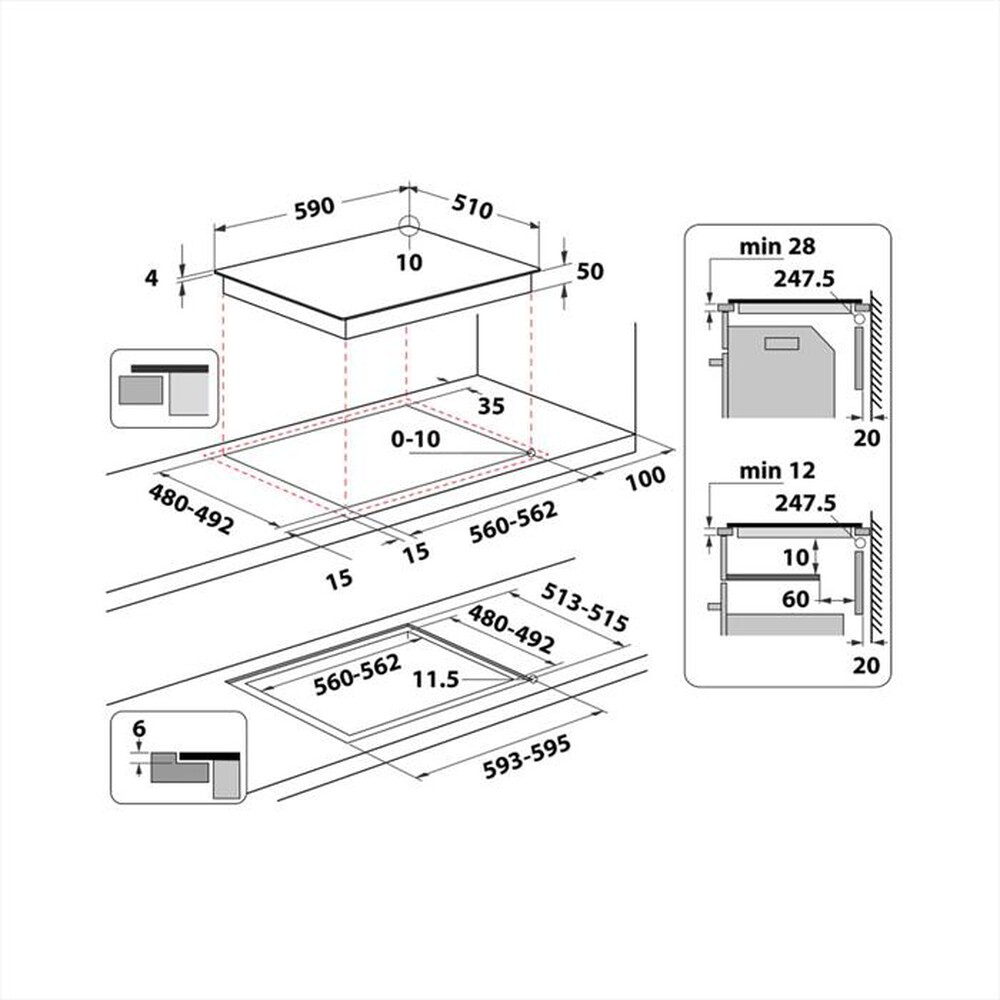 Immagine del prodotto WHIRLPOOL - Piano cottura induzione WB S2560 NE-Nero