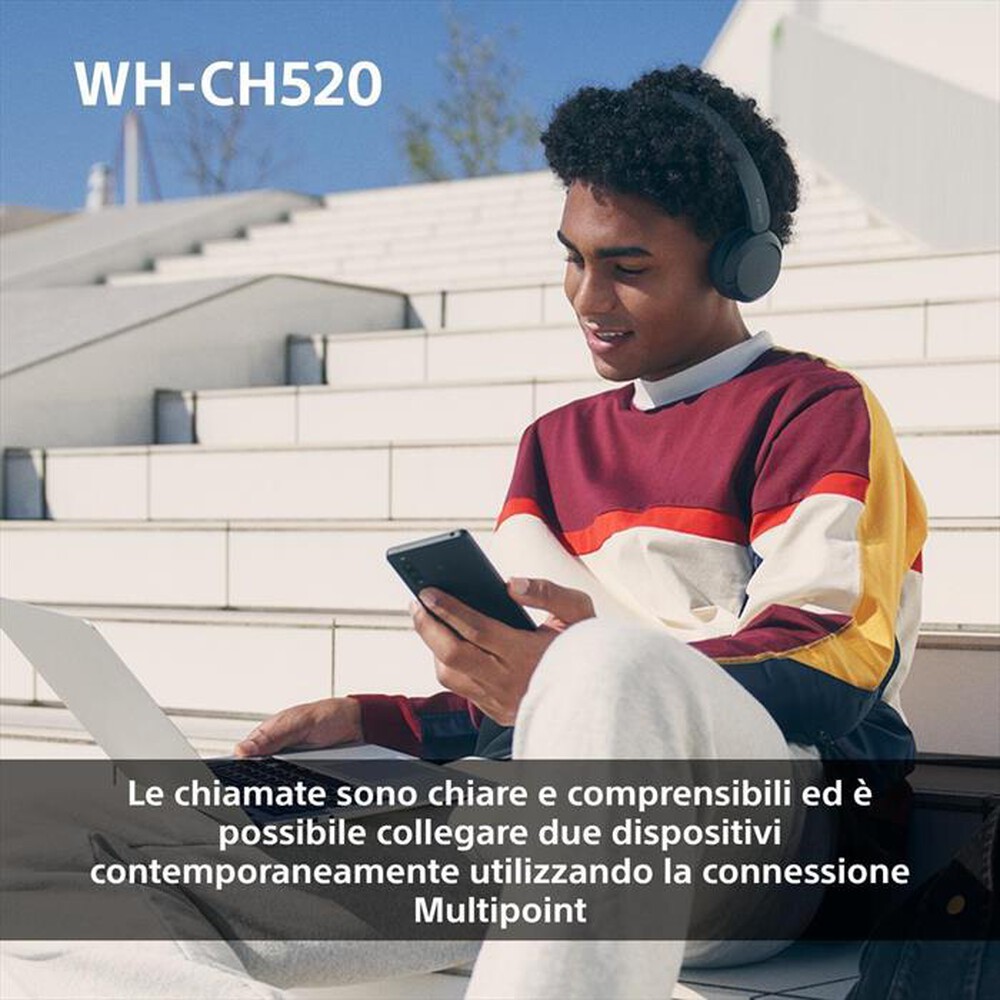 Immagine del prodotto SONY - Cuffie Bluetooth On ear WHCH520P.CE7-Rosa