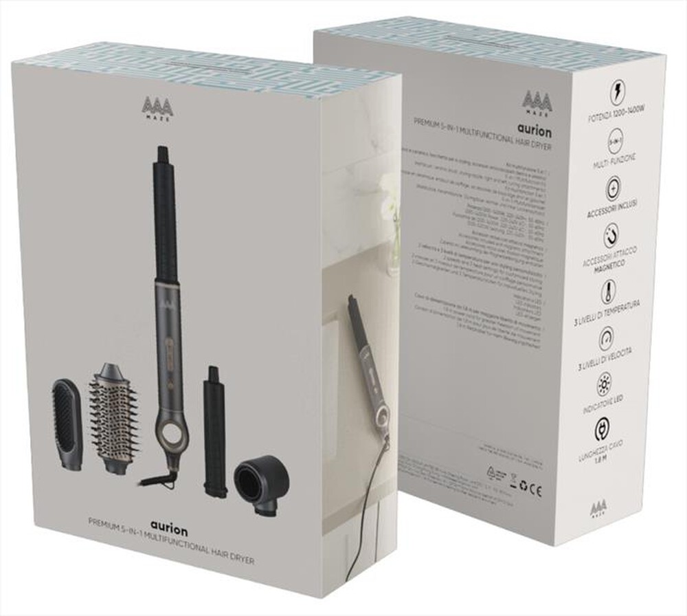 Immagine del prodotto AAAMAZE - Asciugacapelli multifunzione con motore BLDC AMPC-GREY