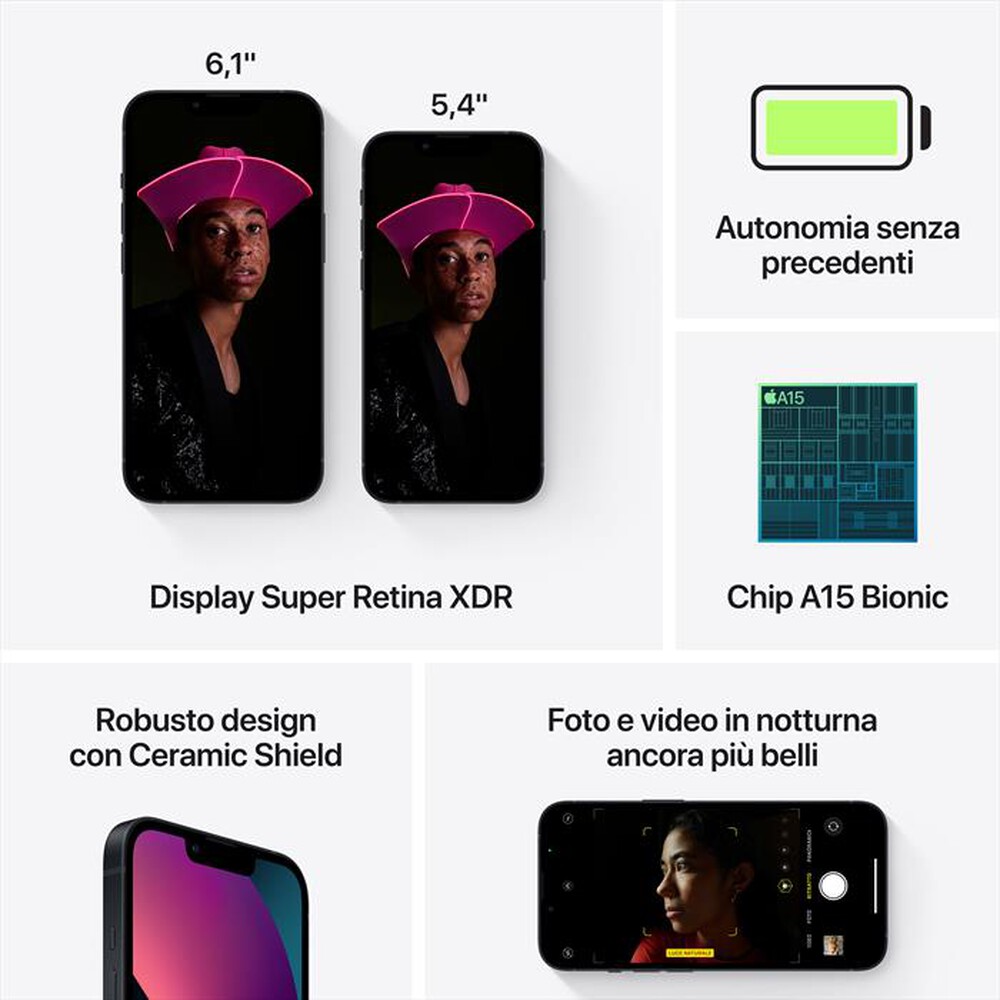 Immagine del prodotto APPLE - iPhone 13 128GB-Mezzanotte