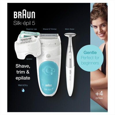 BRAUN - Silk-&eacute;pil 5 5-810-Bianco/Turchese