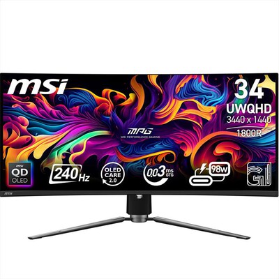 MSI - Monitor LED 34,18" MPG 341CQPX QD-OLED-Nero