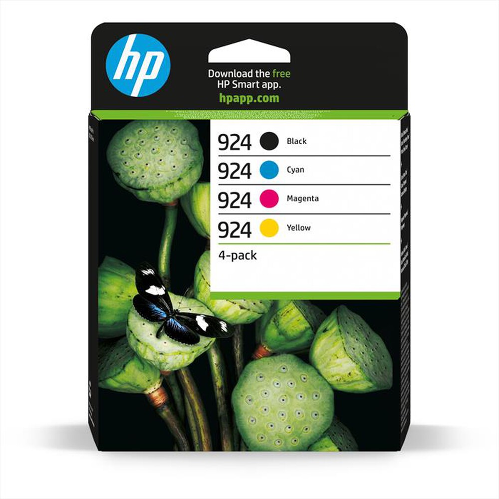 Immagine del prodotto HP - 924 COMBO PACK 4 CARTUCCE ORIGINALI NERO E COLORE-Nero, Ciano, Magenta, Giallo