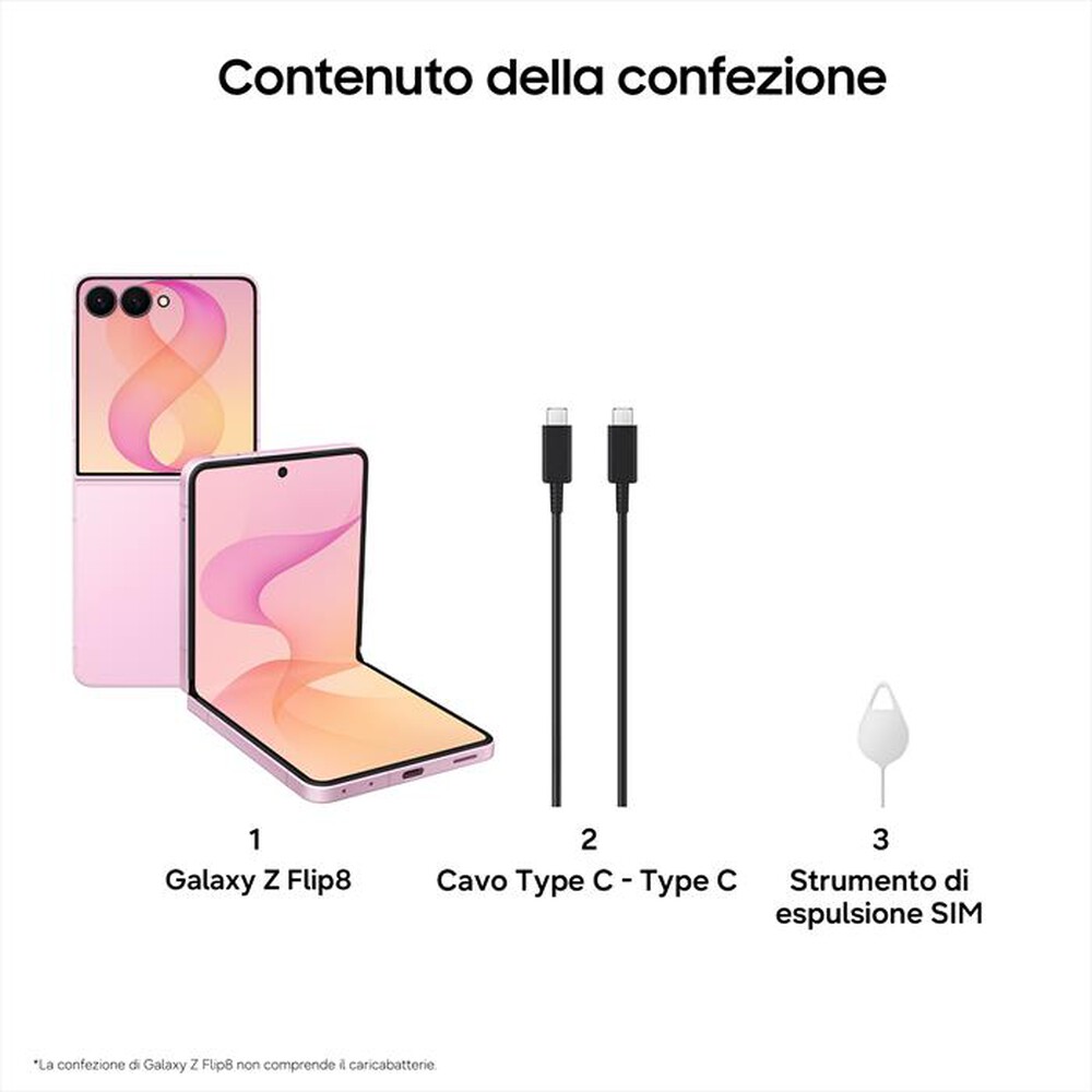 Immagine del prodotto SAMSUNG - Galaxy Z Flip8 12+512GB-Pink