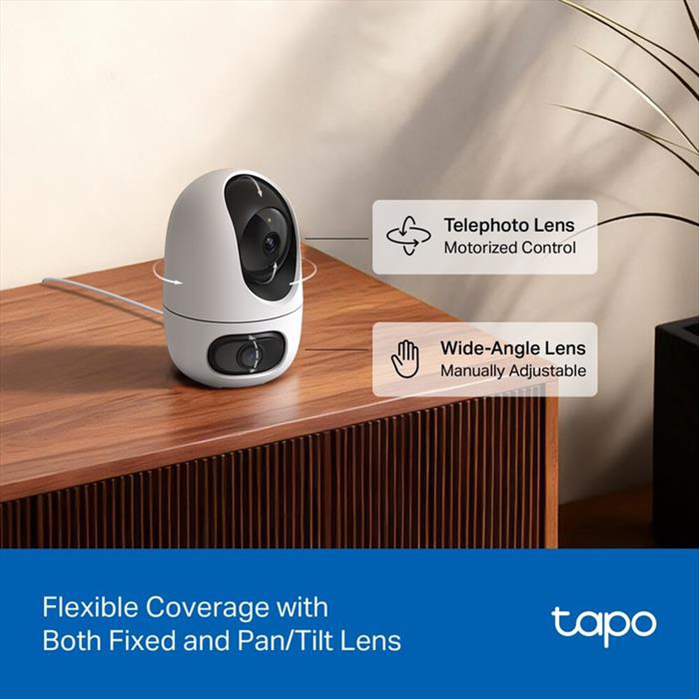 Immagine del prodotto TP-LINK - IP CAM MOTORIZZATA CON DOPPIO OBIETTIVO-Bianco
