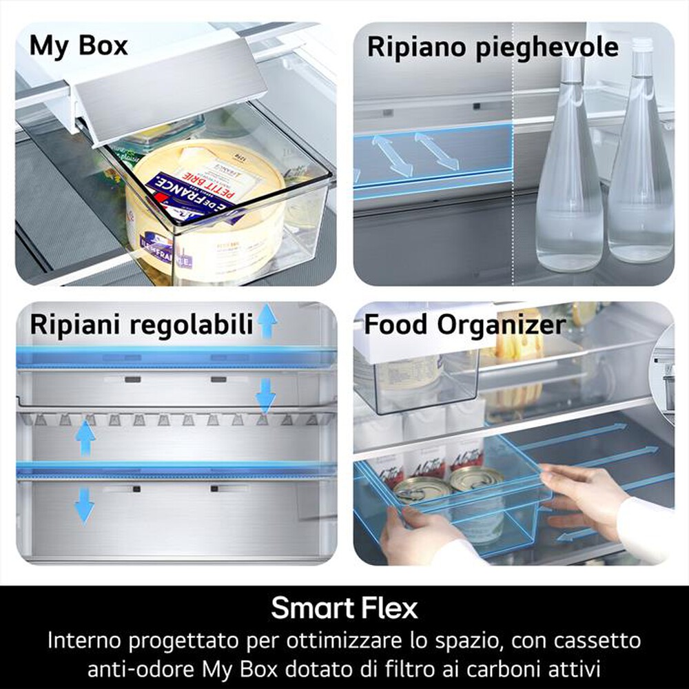 Immagine del prodotto LG - Frigorifero combinato GBBS726AEV Classe A 375lt-Nero