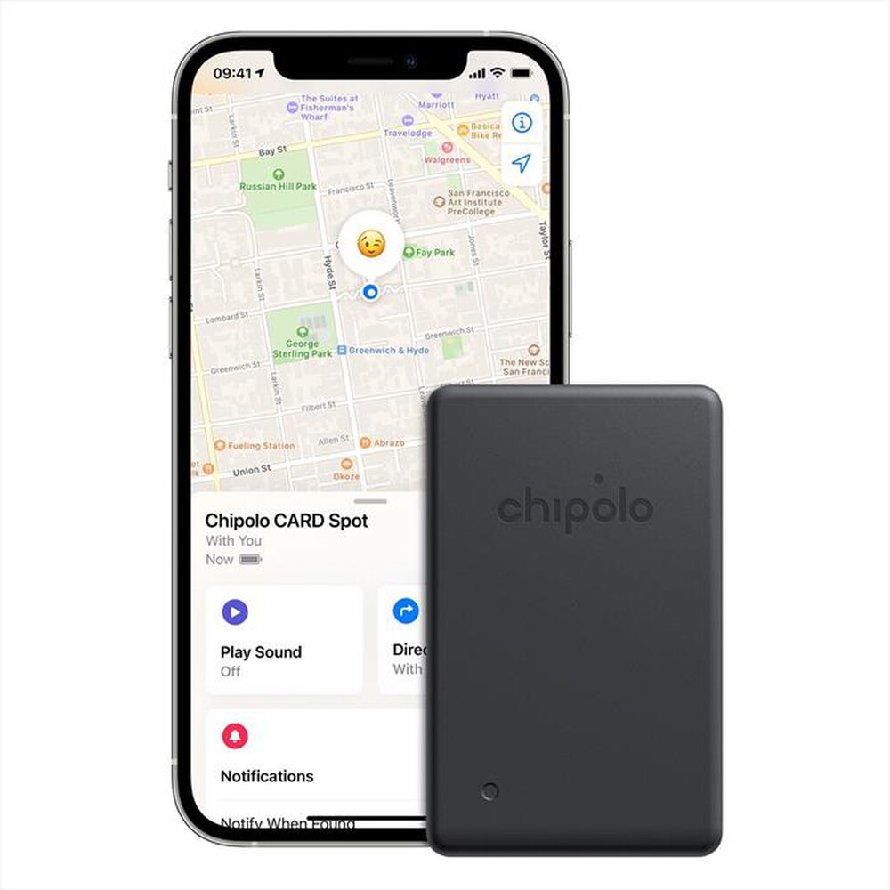 Immagine del prodotto CHIPOLO - Localizzatore Bluetooth CARD SPOT (2022)-Black