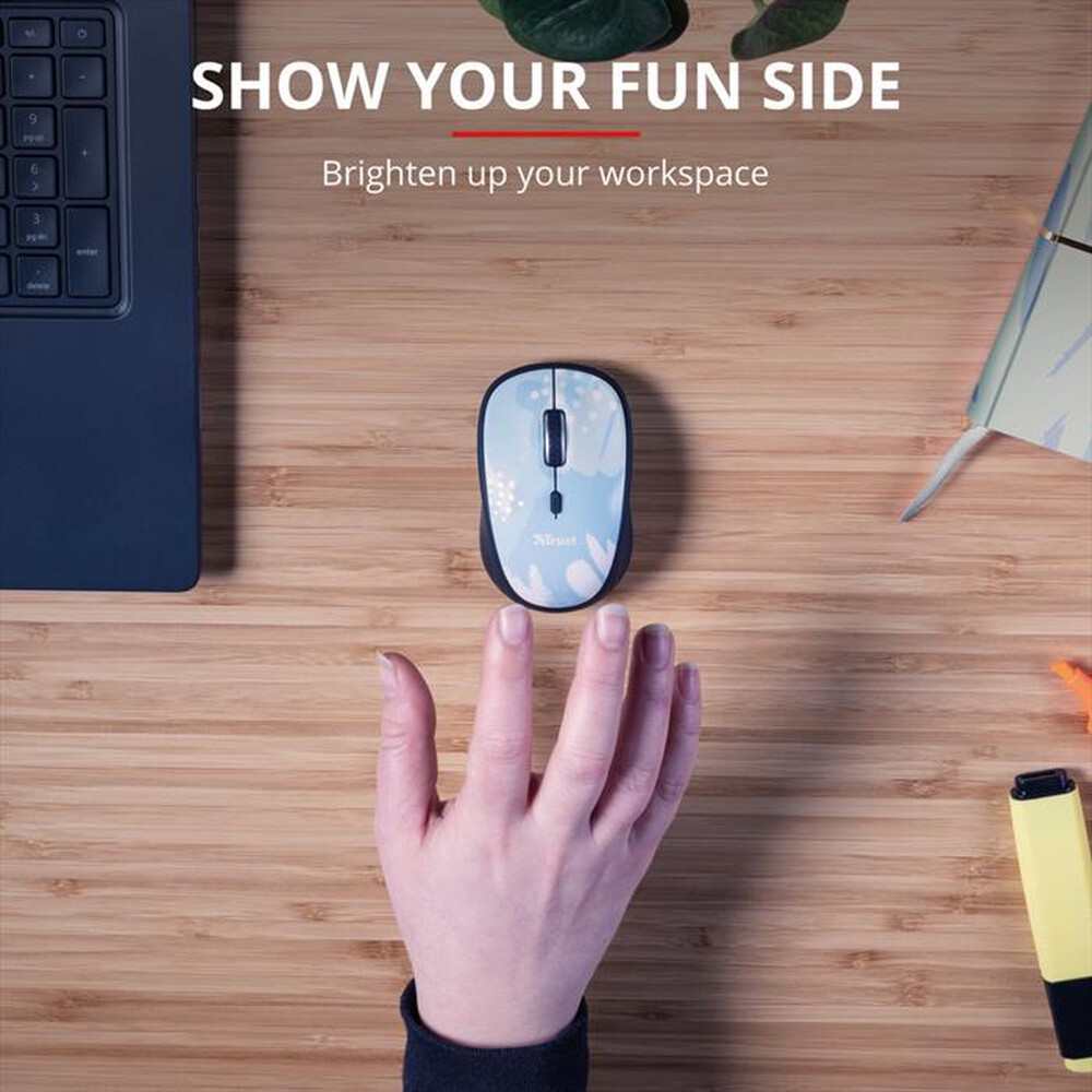 Immagine del prodotto TRUST - YVI WIRELESS MOUSE-blue brush