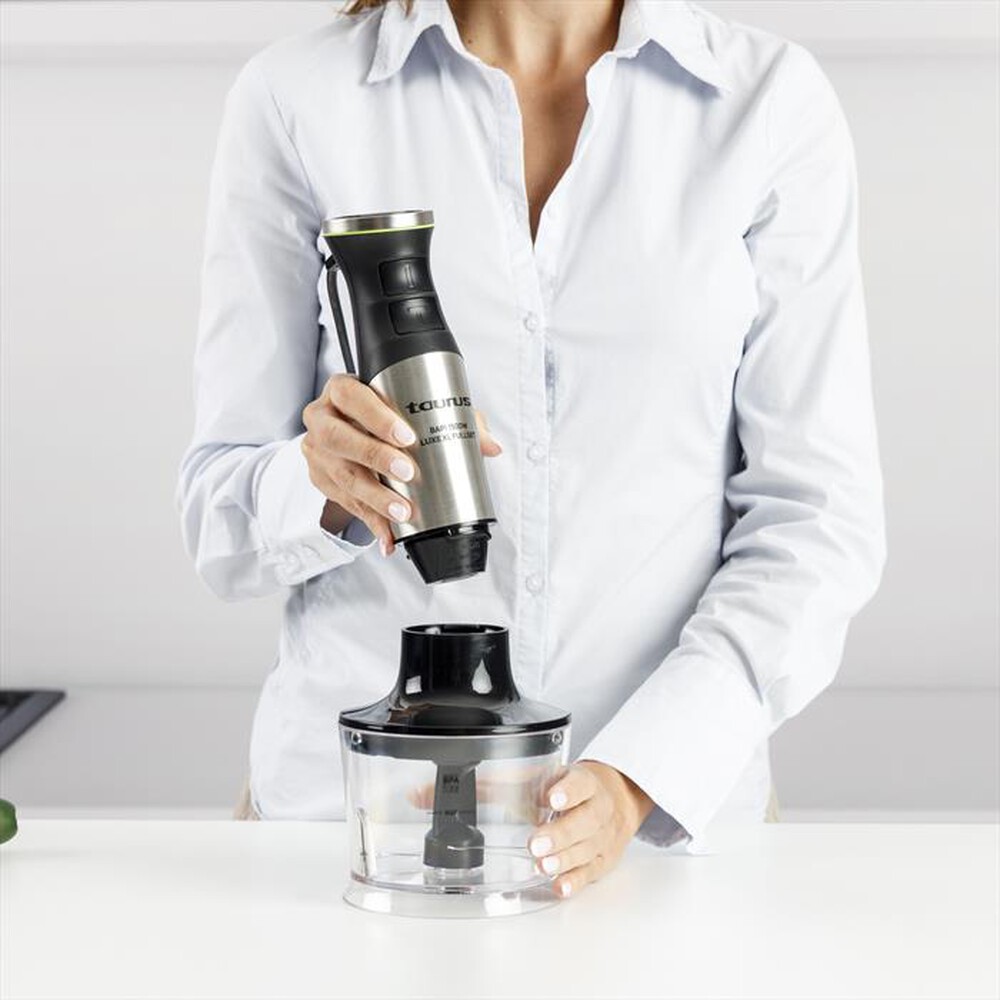 Immagine del prodotto TAURUS - Frullatore ad immersione BAPI 1500 LUXE XL FULLSET-Silver/nero