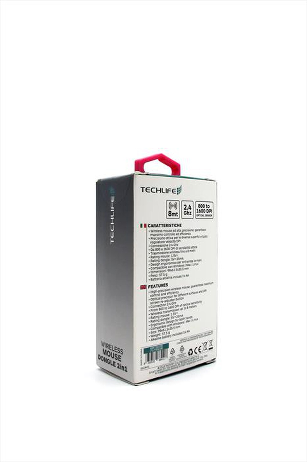 Immagine del prodotto TECHLIFE - TLIT0001B MOUSE WIRELESS 2-Nero