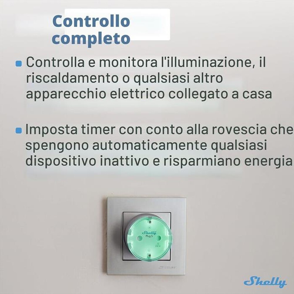 Immagine del prodotto SHELLY - Presa Intelligente Wi-Fi (Tipo F)-Bianco