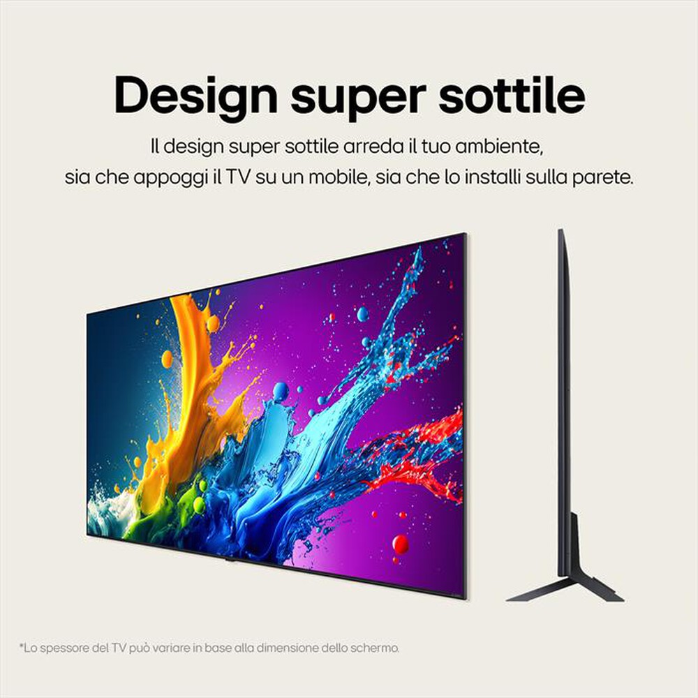 Immagine del prodotto LG - Smart TV QNED Serie 80 UHD 4K 65" 65QNED80T6A-Blu