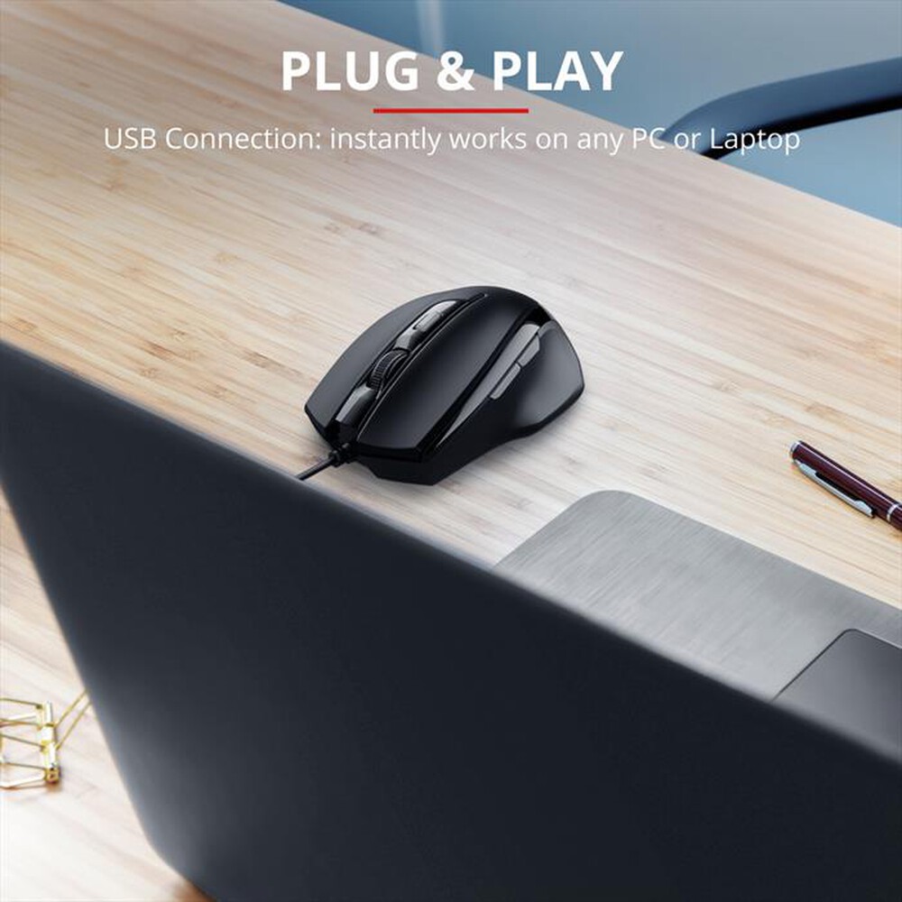 Immagine del prodotto TRUST - VOCA COMFORTABLE MOUSE-Black