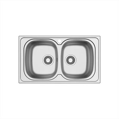 GLEM GAS - Lavello 2 vasche MET862-Inox