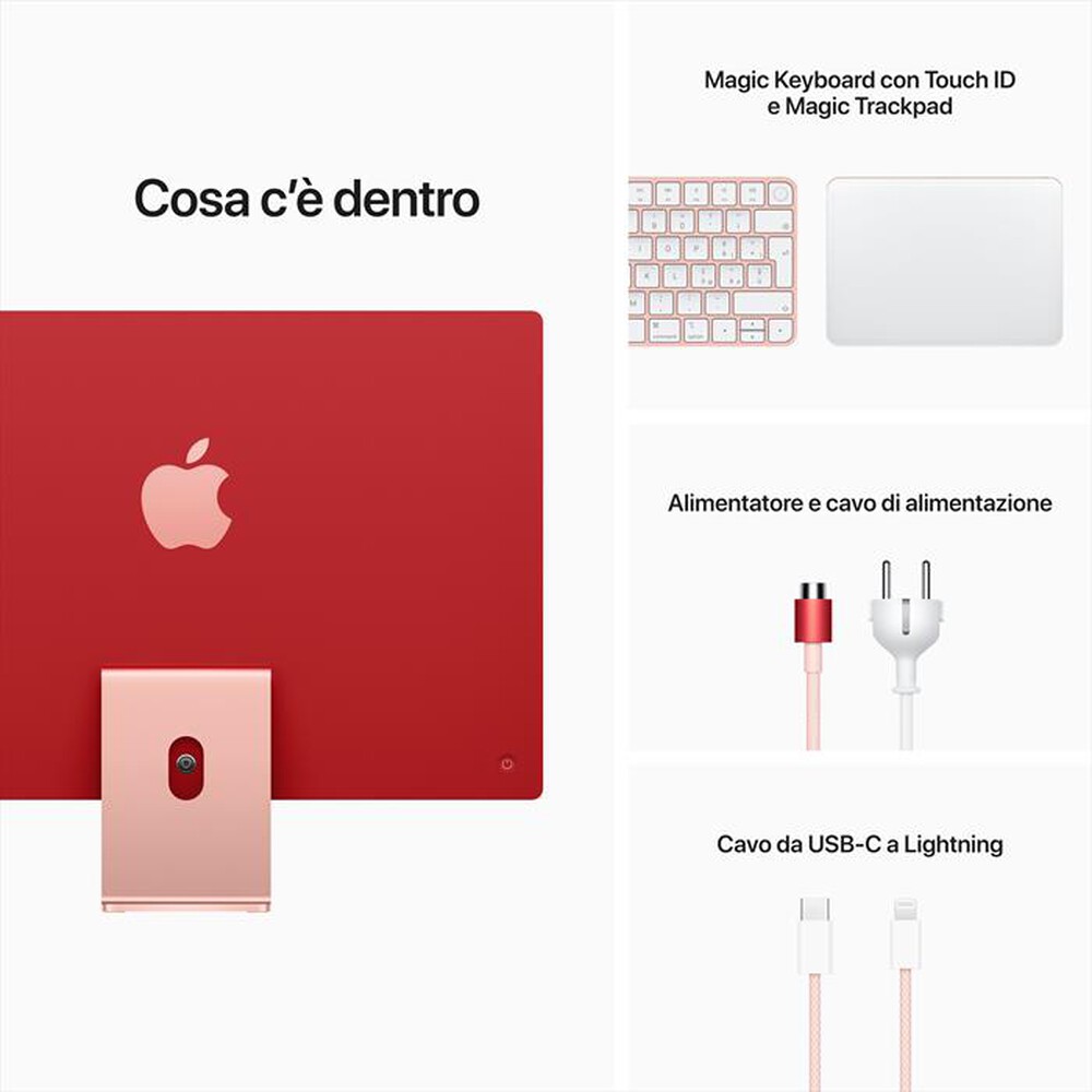 Immagine del prodotto APPLE - iMac 24" display Retina 4,5K M1 256 GPU 8CORE 2021-Rosa