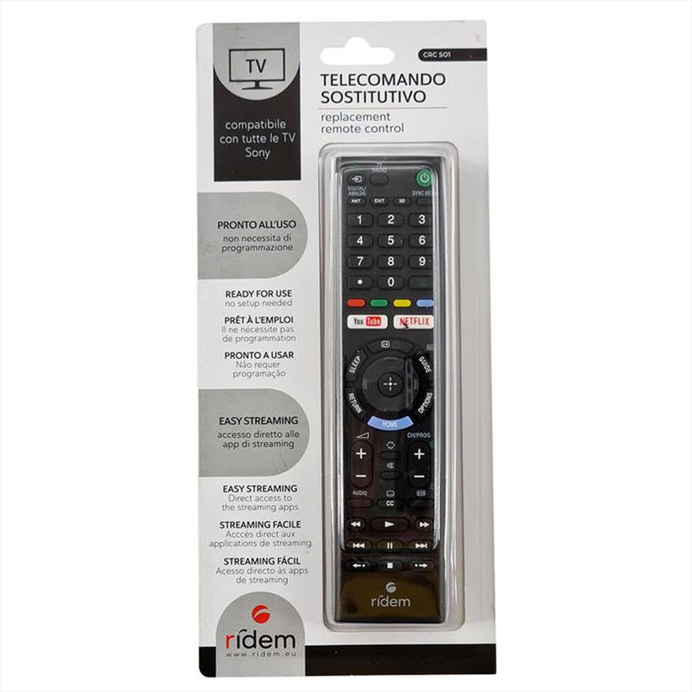 Immagine del prodotto RIDEM - Telecomando CRCS01-Nero