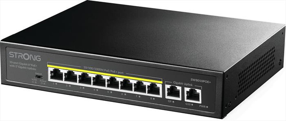 Immagine del prodotto STRONG - Switch Gigabit PoE+ a 10 porte 8P+2UPLINK ETHER-Nero