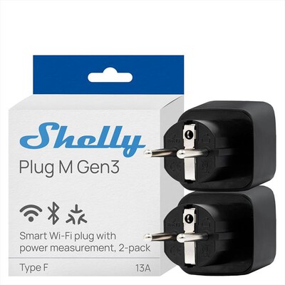 SHELLY - Presa Intelligente WiFi PLUG M GEN3 SHELLY-Nero