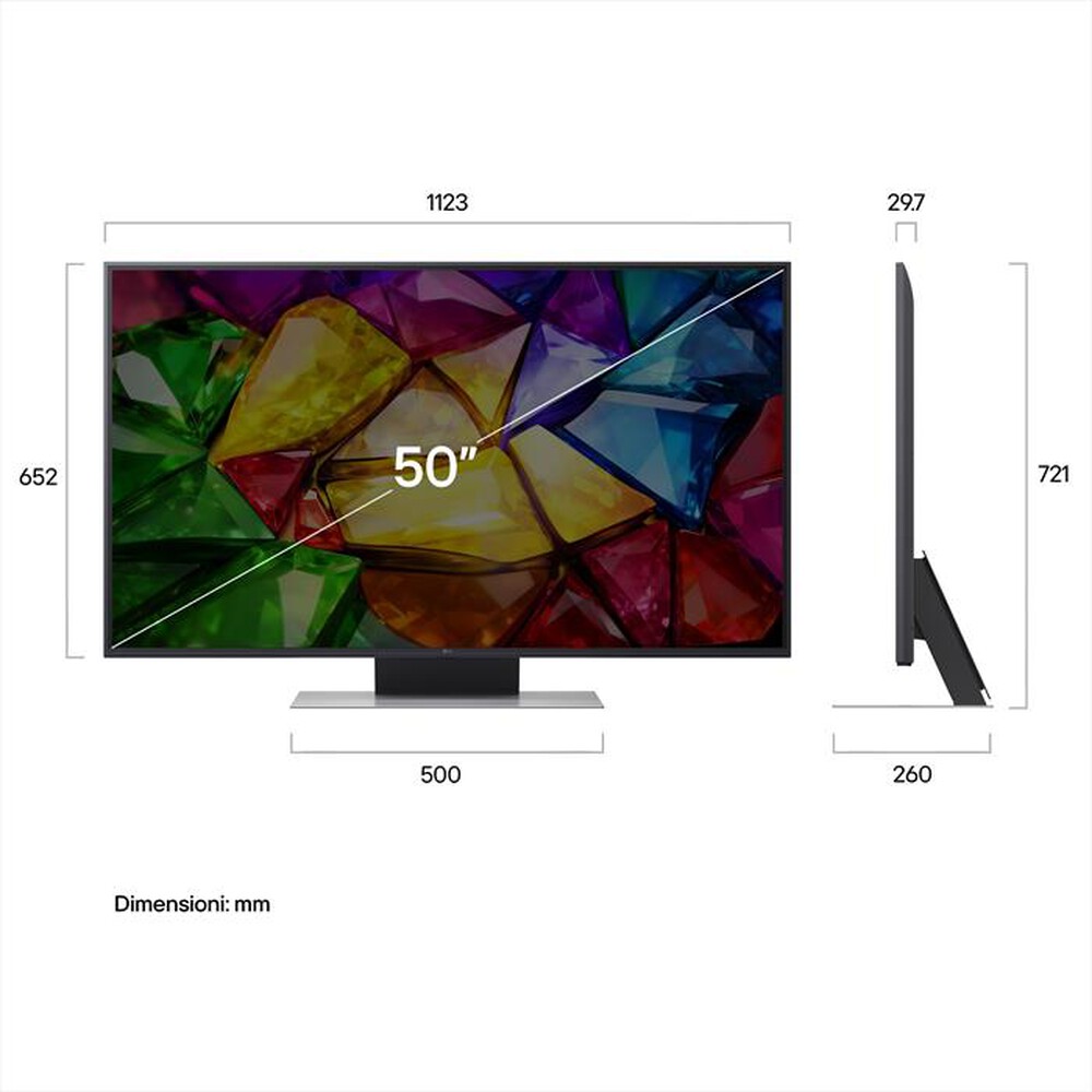 Immagine del prodotto LG - Smart TV Mini LED RGB 4K 50" PRO 50MRGB88B6B-Charcoal Black