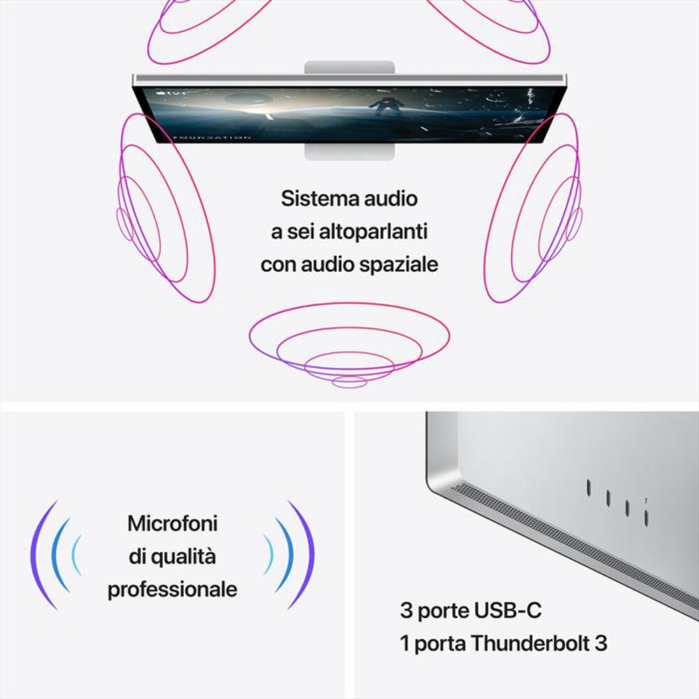 Immagine del prodotto APPLE - STUDIO DISPLAY - INCLINAZIONE E ALTEZZA REGOLABILE-Vetro Nano - Texture