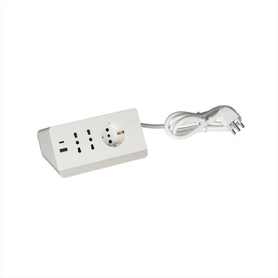 BTICINO - Multipresa da scrivania con USB/USB-C-BIANCO