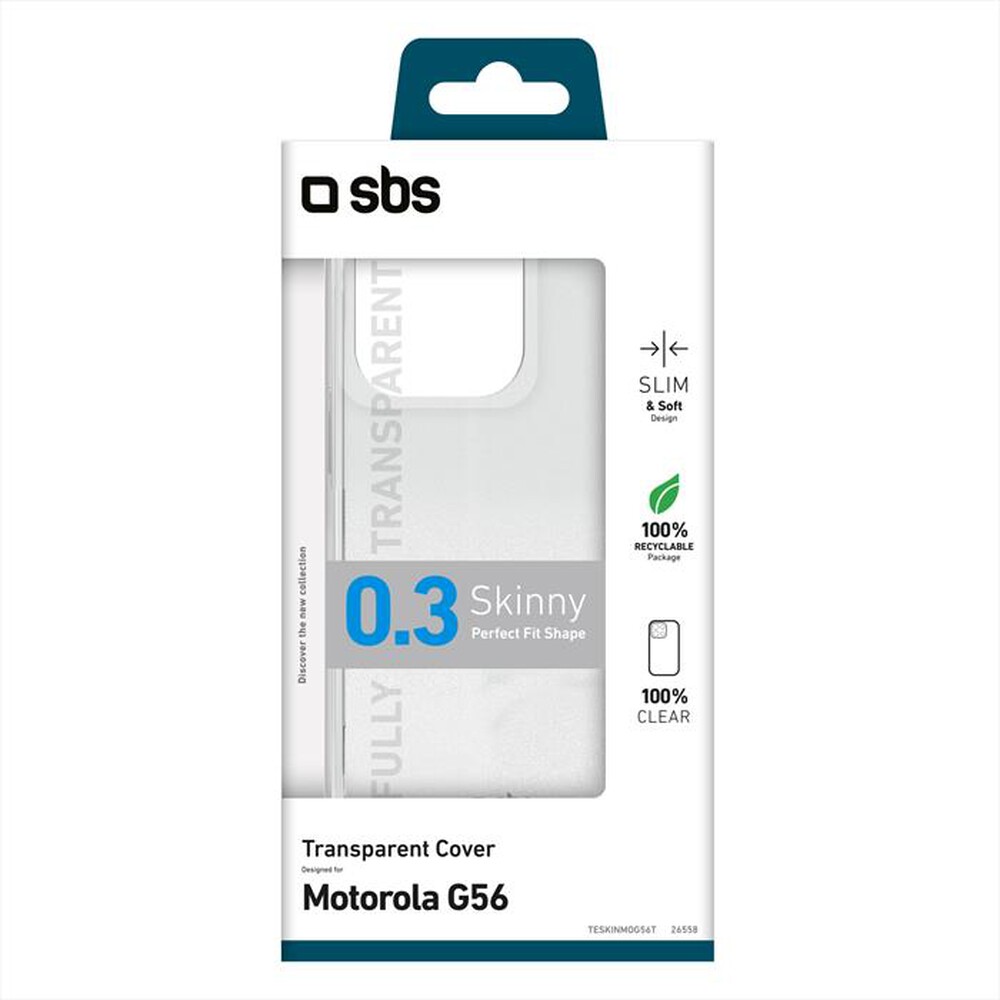 Immagine del prodotto SBS - Cover in TPU trasparente per Motorola G56-Trasparente